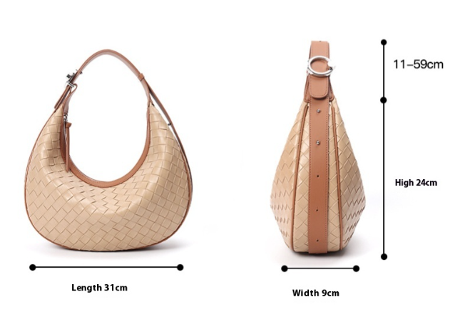 Design Niche Genuine Leather Bag Women's Woven