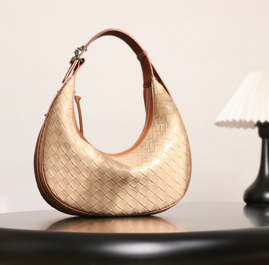 Design Niche Genuine Leather Bag Women's Woven